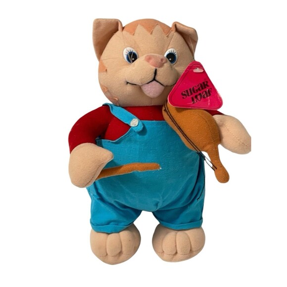 Sugar Loaf Violinist Cat Plush With Violin / Viola VTG Stuffed Animal W/ Tags - Picture 1 of 7